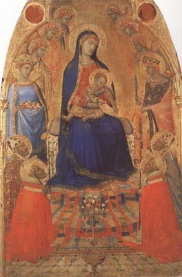 Ambrogio Lorenzetti Madonna and Child Enthroned,with Angels and Saints (mk08) oil painting picture